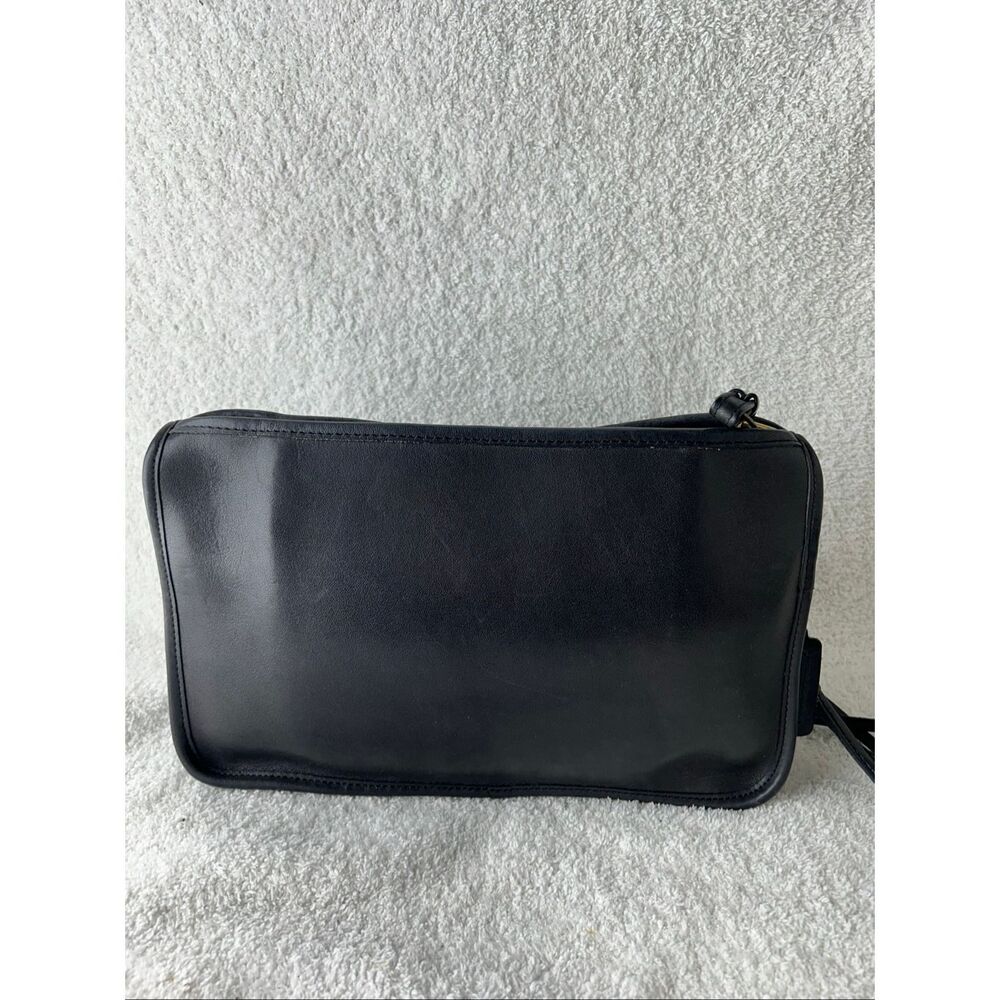Vintage Coach Bonnie Cashin Leather Clutch/Basic Bag Crossbody NYC Black 9455
